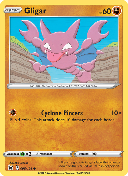 Gligar (095/196) Reverse Holo card image