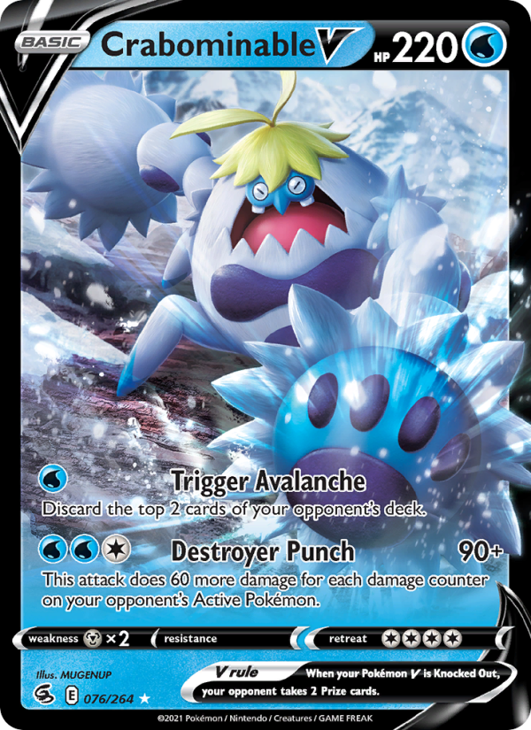 Crabominable V (076/264) Holographic card image