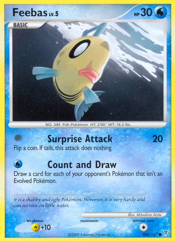 Feebas (104/147) Reverse Holo card image