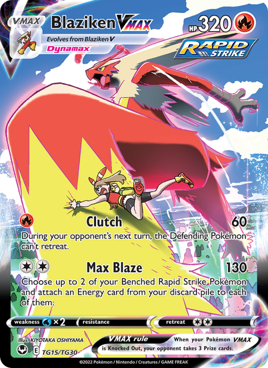 Blaziken VMAX (TG15/195) Holographic card image