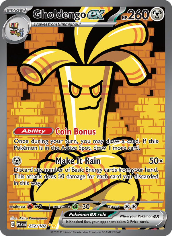 Gholdengo ex (252/182) Holographic card image