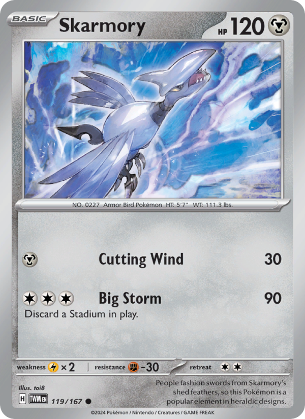 Skarmory (119/167) Reverse Holo card image