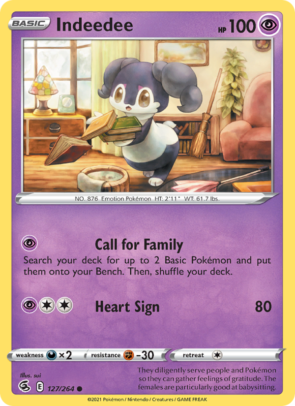 Indeedee (127/264) Reverse Holo card image