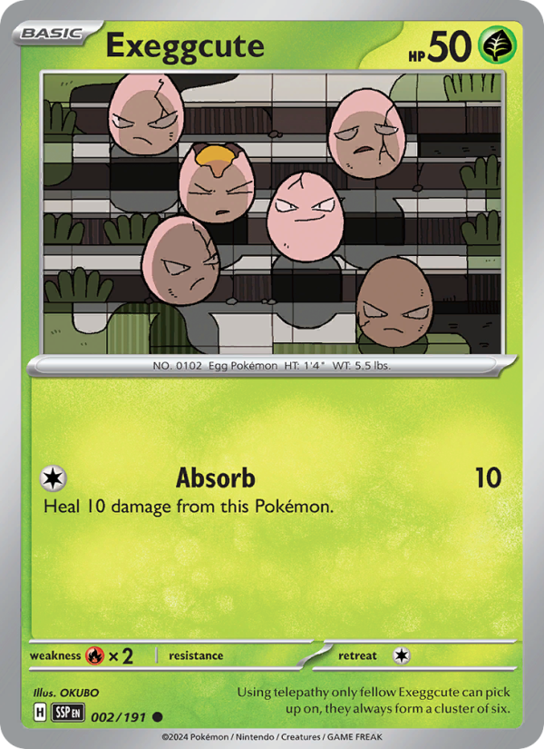 Exeggcute (002/191) Reverse Holo card image