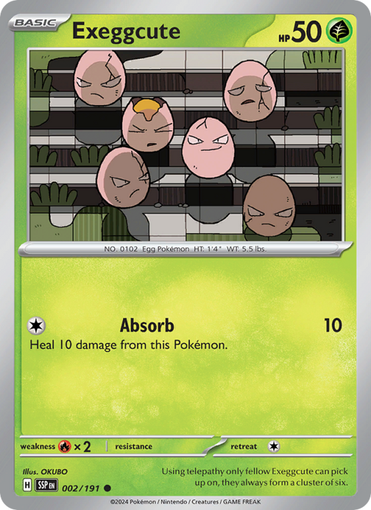 Exeggcute (002/191) Reverse Holo card image