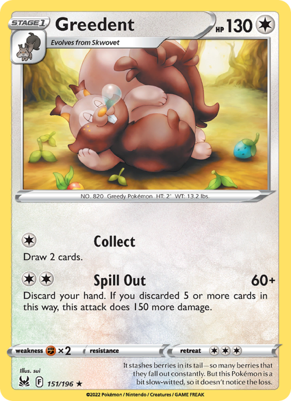 Greedent (151/196) Reverse Holo card image
