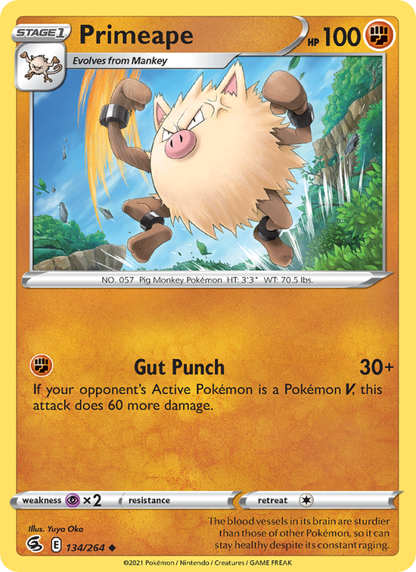 Primeape (134/264) Reverse Holo card image