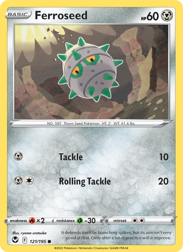 Ferroseed (121/195) Reverse Holo card image