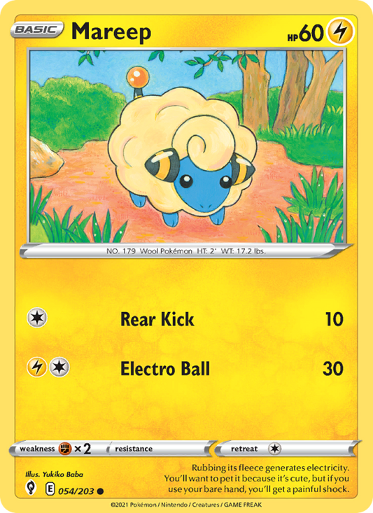 Mareep (054/203) Reverse Holo card image
