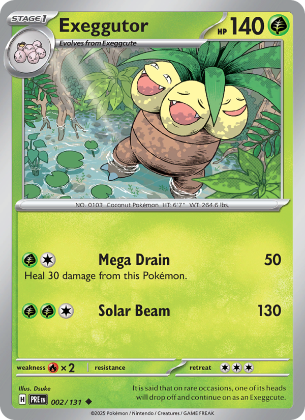 Exeggutor (002/131) Reverse Holo card image