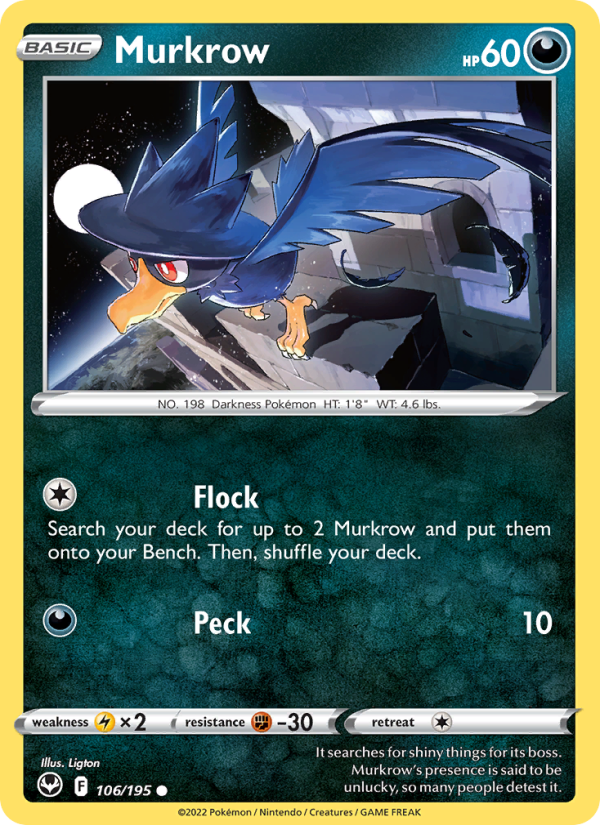Murkrow (106/195) Reverse Holo card image