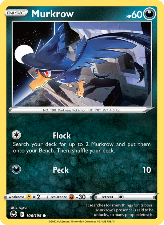 Murkrow (106/195) Reverse Holo card image