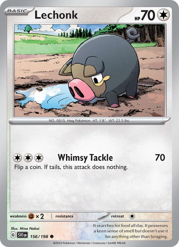 Lechonk (156/198) Reverse Holo card image