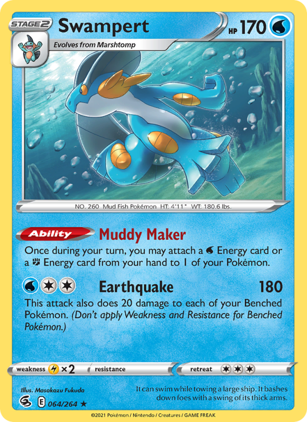 Swampert (064/264) Reverse Holo card image