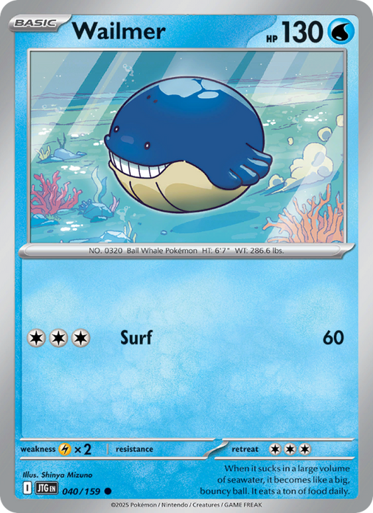 Wailmer (040/159) Reverse Holo card image