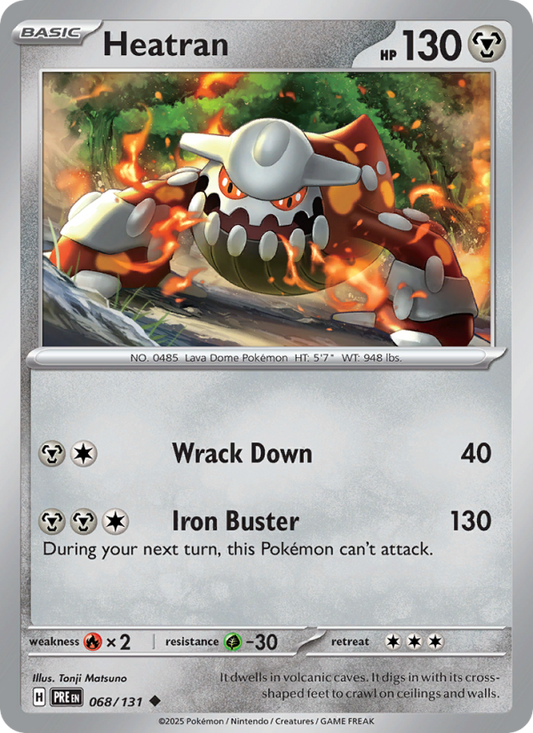 Heatran (068/131) Reverse Holo card image