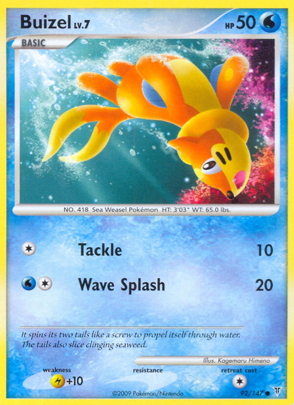 Buizel (092/147) Reverse Holo card image