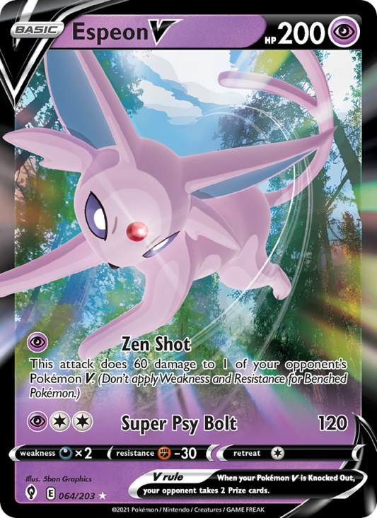 Espeon V (064/203) Holographic card image
