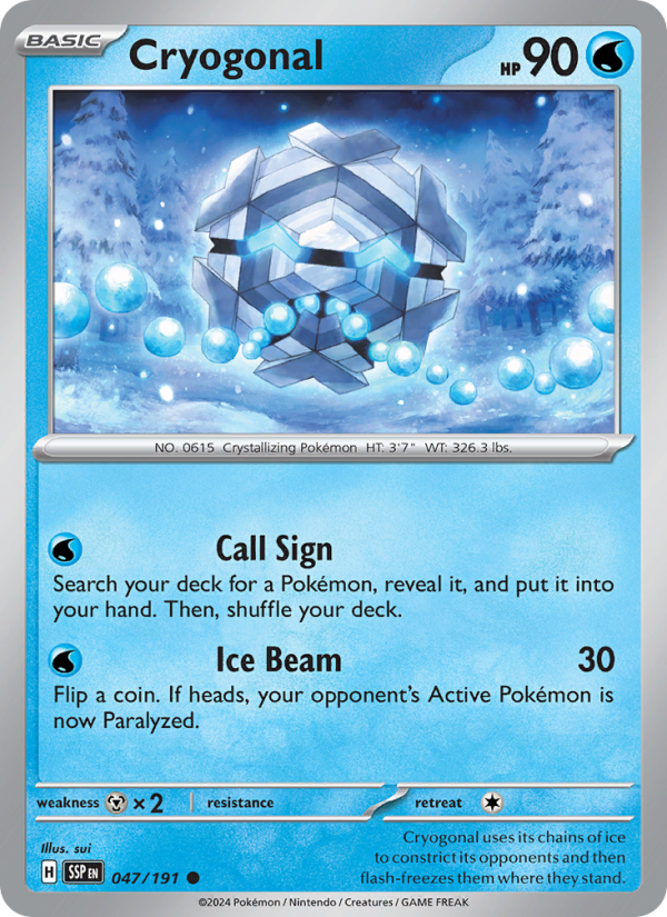 Cryogonal (047/191) Reverse Holo card image
