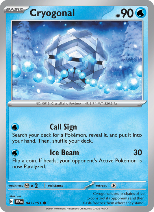 Cryogonal (047/191) Reverse Holo card image