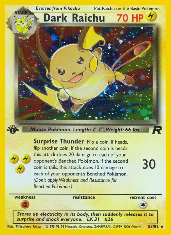 Dark Raichu (083/82) Reverse Holo card image