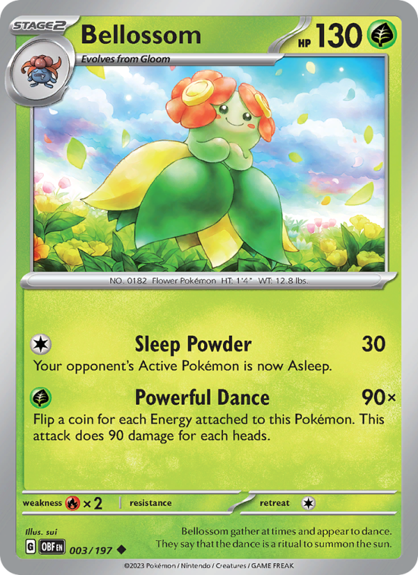 Bellossom (003/197) Reverse Holo card image