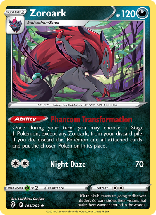 Zoroark (103/203) Reverse Holo card image