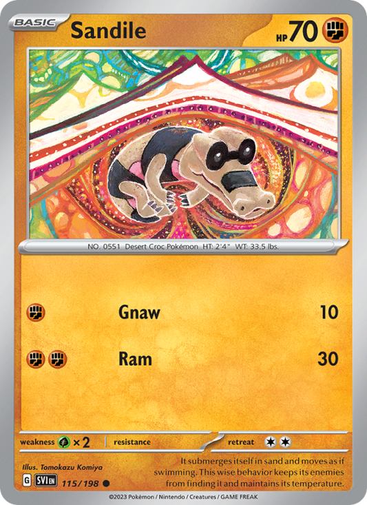 Sandile (115/198) Reverse Holo card image