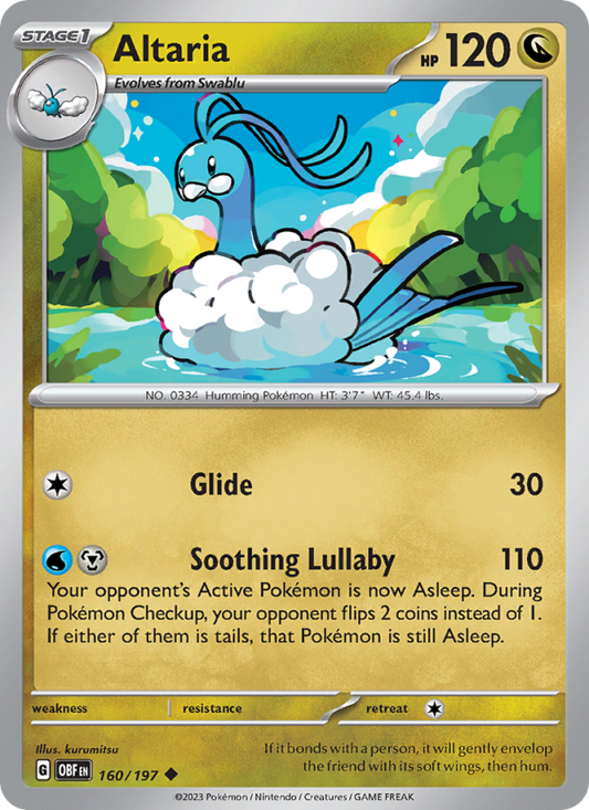 Altaria (160/197) Reverse Holo card image