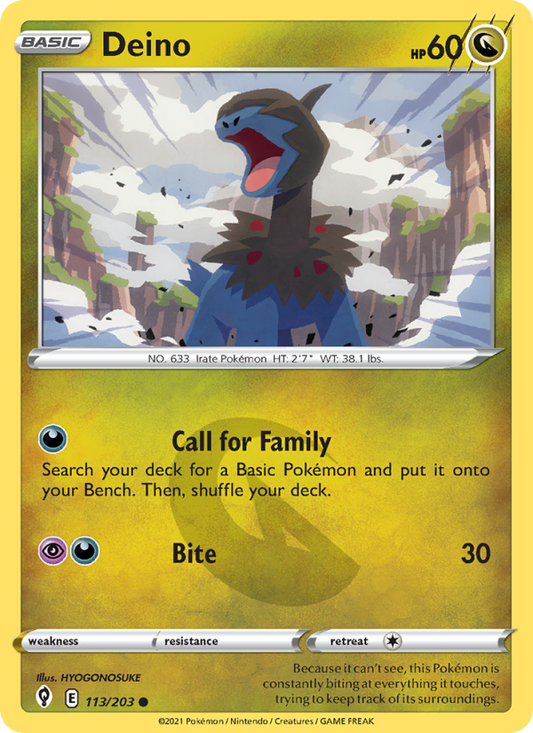 Deino (113/203) Reverse Holo card image