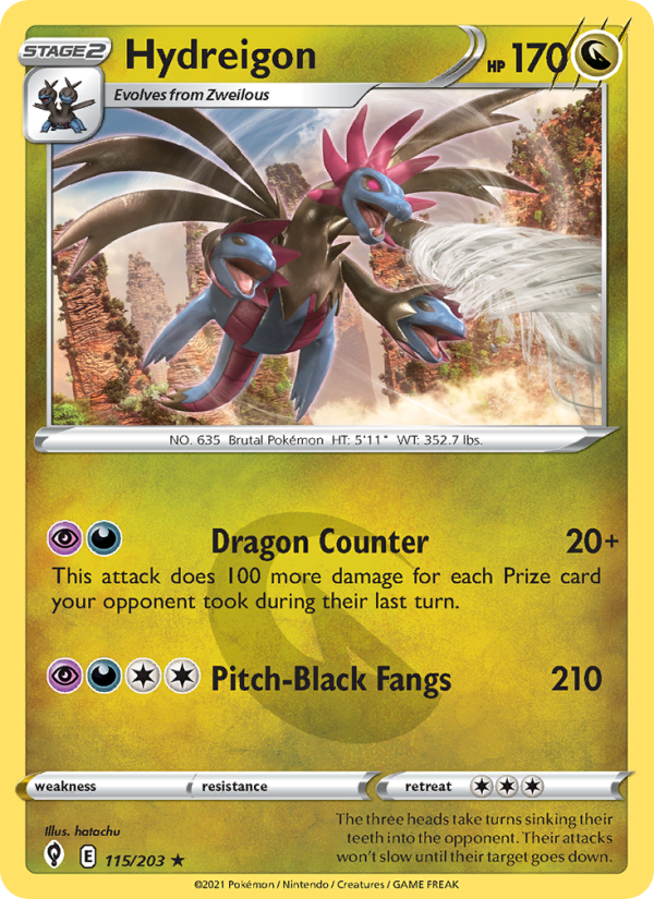 Hydreigon (115/203) Reverse Holo card image