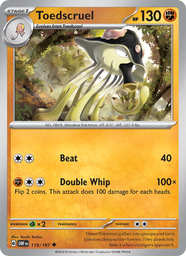 Toedscruel (119/197) Reverse Holo card image