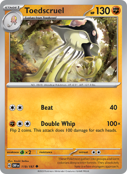 Toedscruel (119/197) Reverse Holo card image