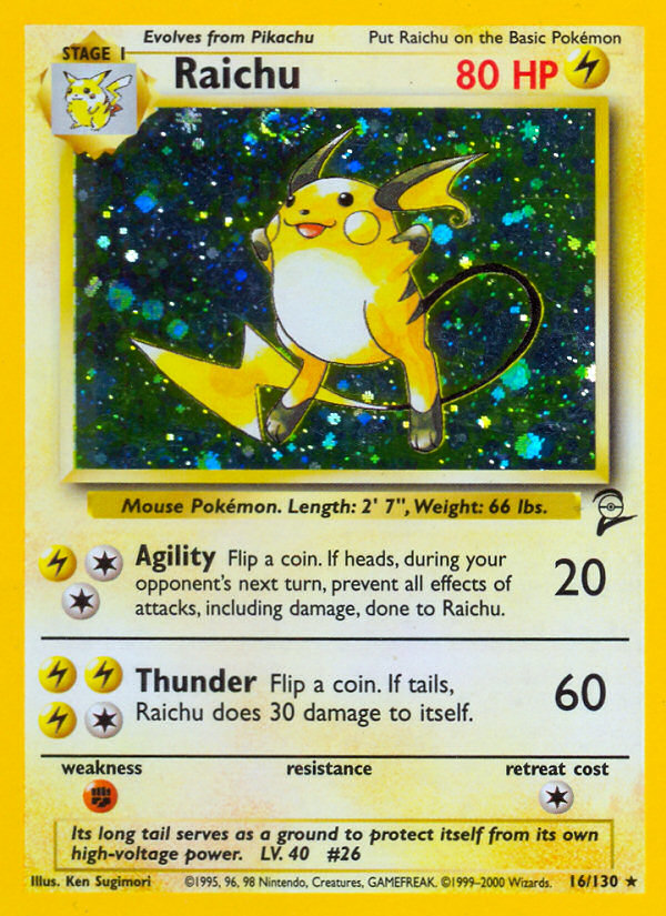 Raichu (016/130) Reverse Holo card image