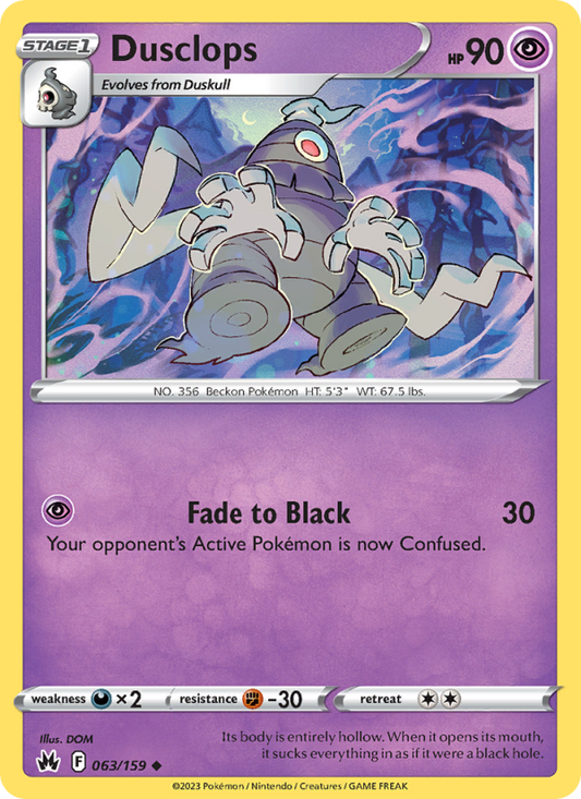 Dusclops (063/159) Reverse Holo card image