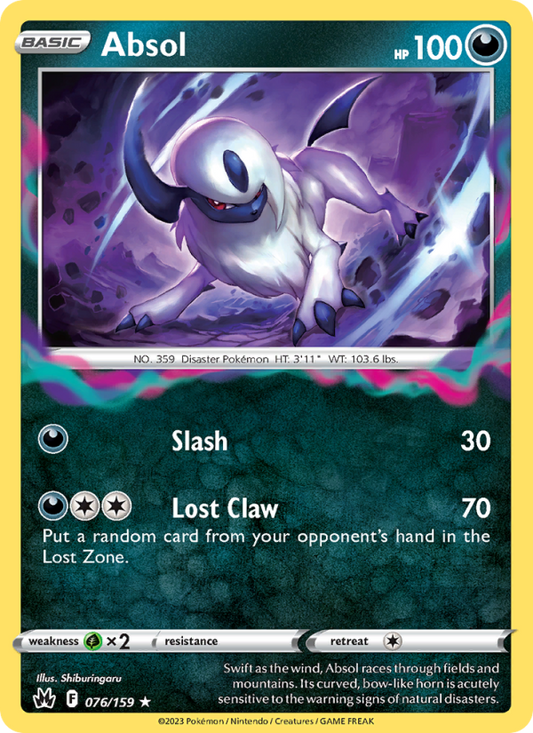 Absol (076/159) Reverse Holo card image