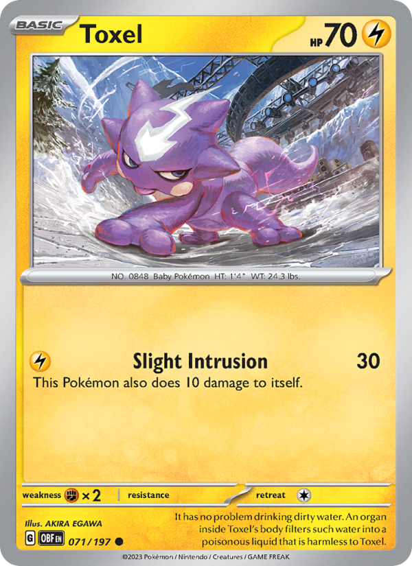Toxel (071/197) Reverse Holo card image