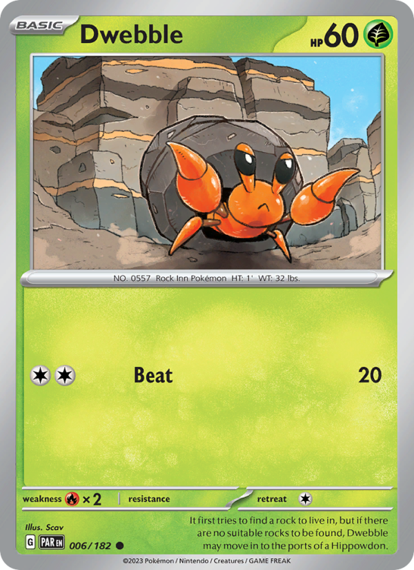 Dwebble (006/182) Reverse Holo card image