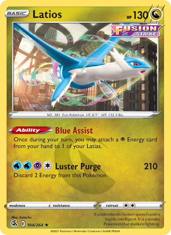 Latios (194/264) Reverse Holo card image