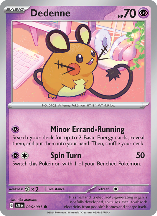 Dedenne (036/91) Reverse Holo card image