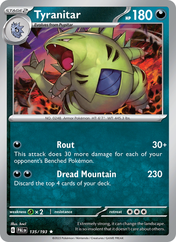 Tyranitar (135/193) Reverse Holo card image