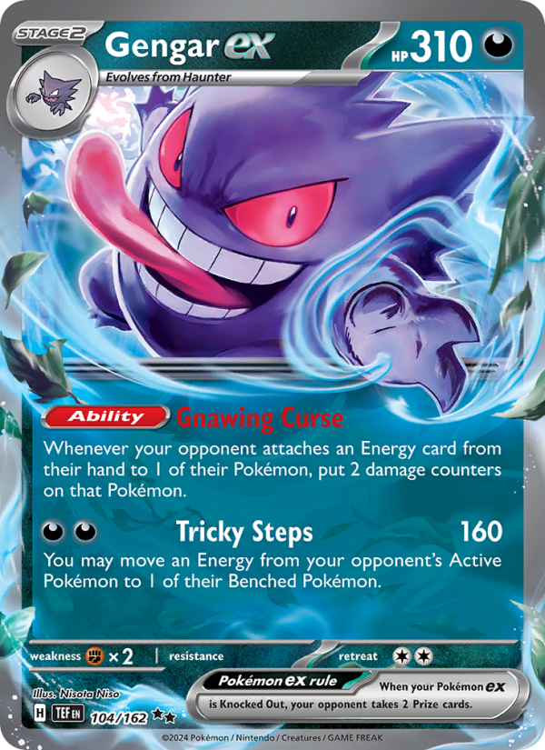 Gengar ex (104/162) Holographic card image