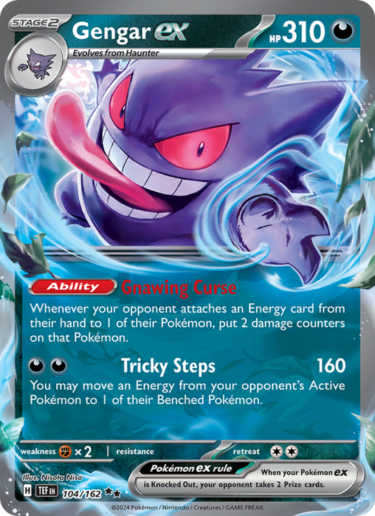 Gengar ex (104/162) Holographic card image