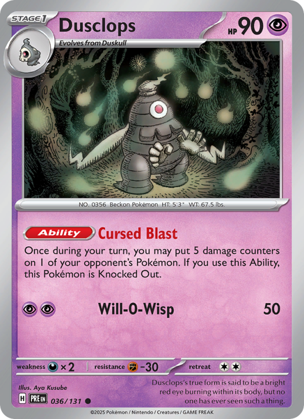 Dusclops (036/131) Reverse Holo card image