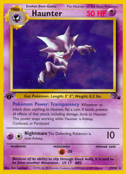 Haunter (021/62) Reverse Holo card image