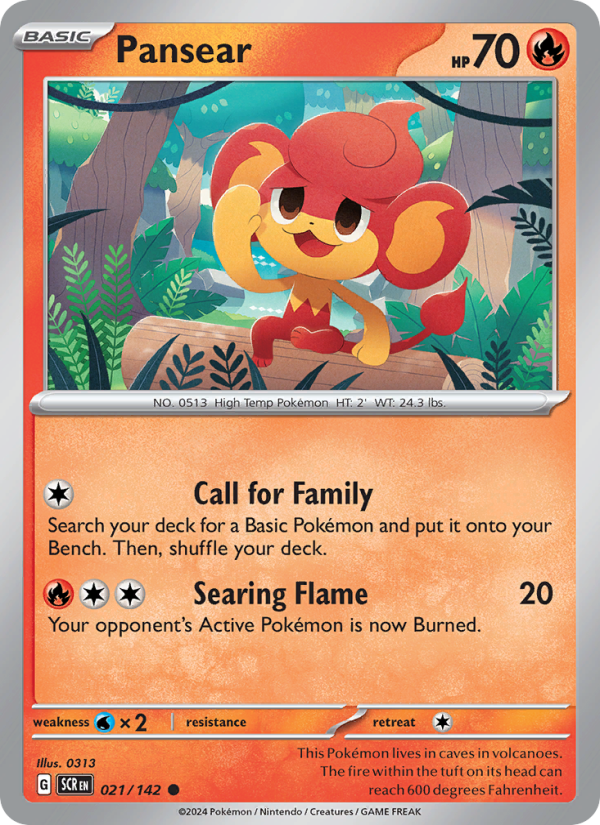 Pansear (021/142) Reverse Holo card image