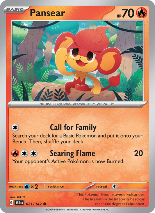 Pansear (021/142) Reverse Holo card image