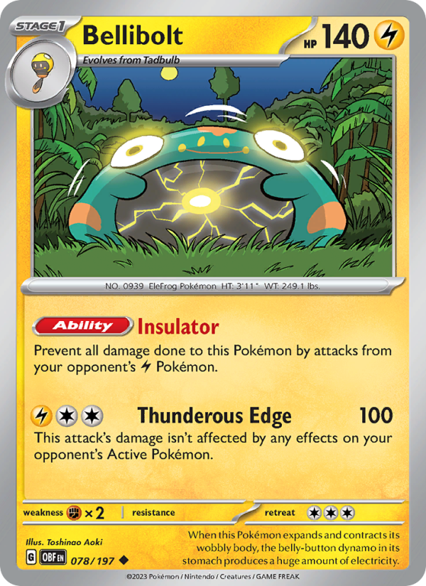 Bellibolt (078/197) Reverse Holo card image