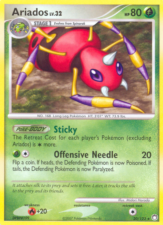 Ariados (020/122) Reverse Holo card image