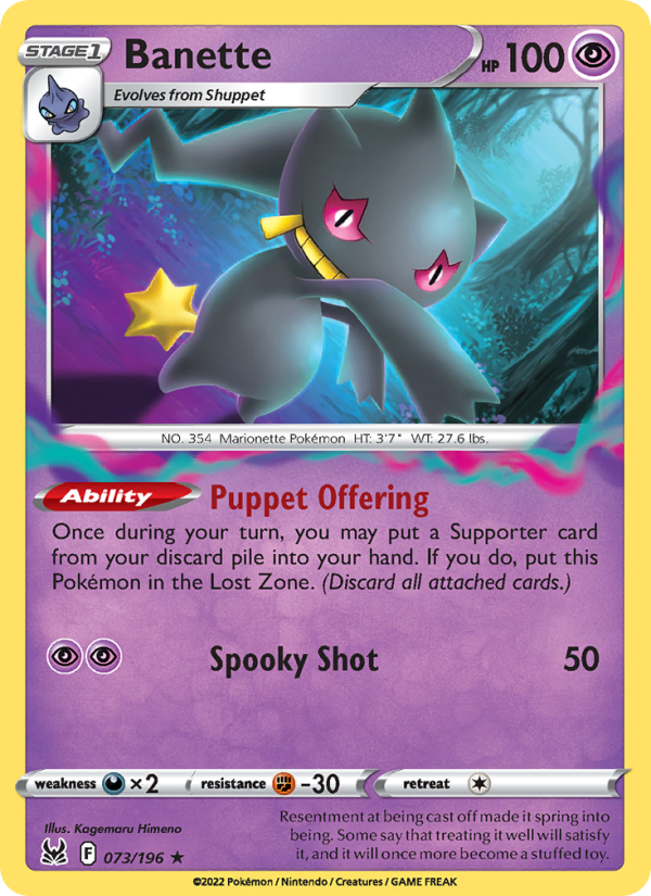 Banette (073/196) Reverse Holo card image